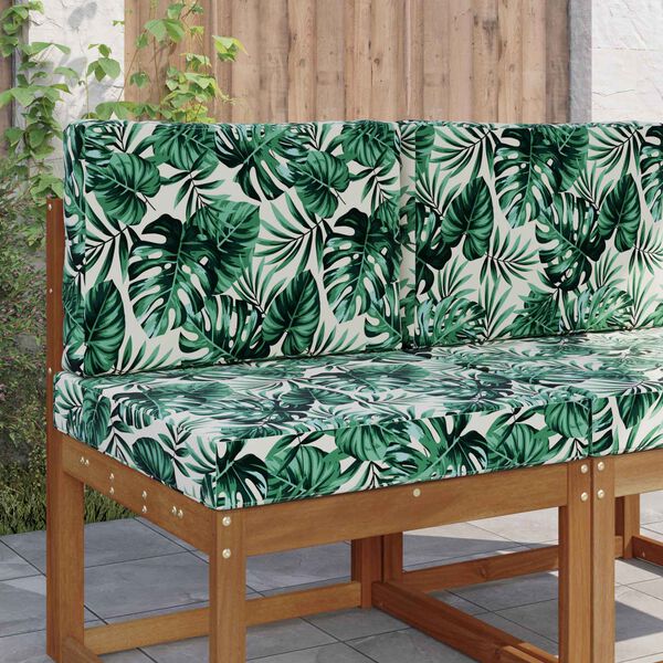 vidaXL Coussin de canap&eacute; d'ext&eacute;rieur 2 pcs Motif feuille Polyester