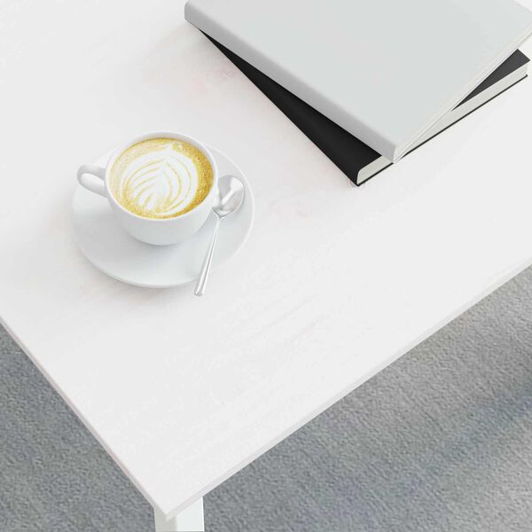 vidaXL Table basse Blanc 40 x 40 x 36 cm Bois de pin massif