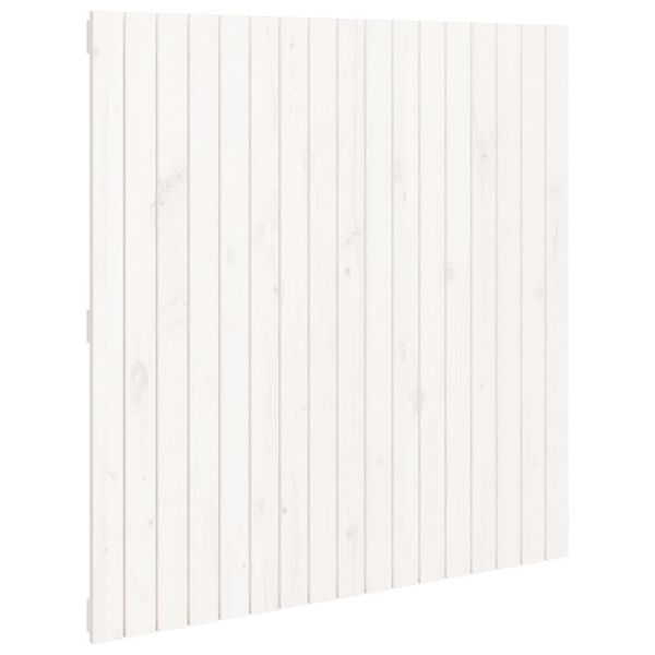 vidaXL T&ecirc;te de lit murale Blanc 108x3x110 cm Bois massif de pin