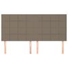vidaXL T&ecirc;te de lit Taupe 160x5x118/128 cm Tissu