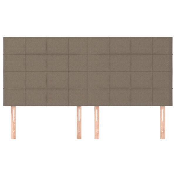 vidaXL T&ecirc;te de lit Taupe 160x5x118/128 cm Tissu