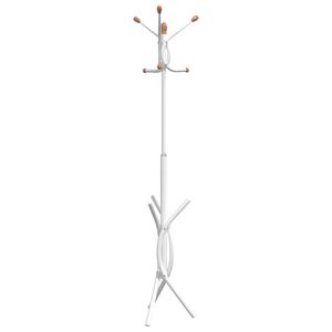 vidaXL Porte-manteau blanc 176 cm fer enduit de poudre