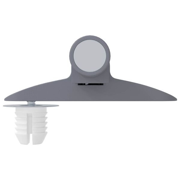 vidaXL Amortisseur &agrave; fermeture douce 2 pcs Gris 125 x 47 x 15 mm PP