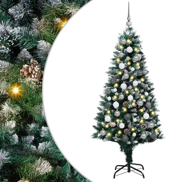 vidaXL Sapin de Noël artificiel Vert 180 cm PVC, Acier et Plastique