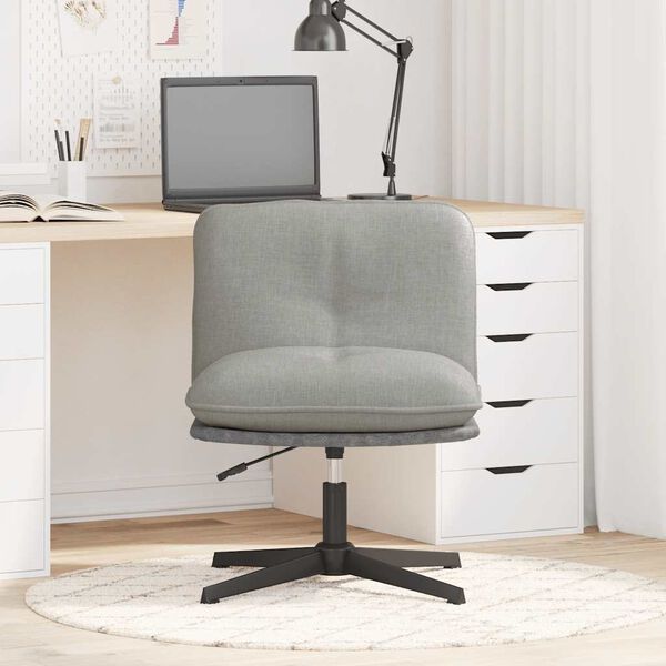 vidaXL Chaise pivotante de bureau Gris clair Tissu