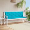 vidaXL Coussins de banc de jardin lot de 2 turquoise 150x50x7 cm tissu