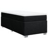 vidaXL Sommier &agrave; lattes de lit avec matelas Noir 90x190 cm Tissu