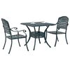 vidaXL Ensemble de tables de jardin 3 pcs Vert Aluminium coul&eacute;