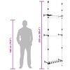 vidaXL Système de garde-robe télescopique barres et étagère Aluminium