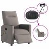 vidaXL Fauteuil de massage inclinable &eacute;lectrique Taupe Tissu