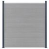 vidaXL Poteaux de cl&ocirc;ture 2 pcs Gris fonc&eacute; 185 cm Aluminium