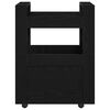 vidaXL Chariot de cuisine Ch&ecirc;ne noir 60 x 45 x 80 cm Bois d'ing&eacute;nierie