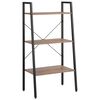 vidaXL &Eacute;tag&egrave;re sur pied 3 niveaux Marron fonc&eacute; et noir 56x35x108 cm
