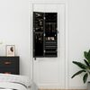 vidaXL Armoire &agrave; bijoux avec miroir murale noir 30x8,5x106 cm