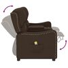 vidaXL Fauteuil inclinable porte-gobelets 2 places marron similicuir