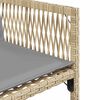 vidaXL Chaises de jardin avec coussins lot de 4 mélange beige