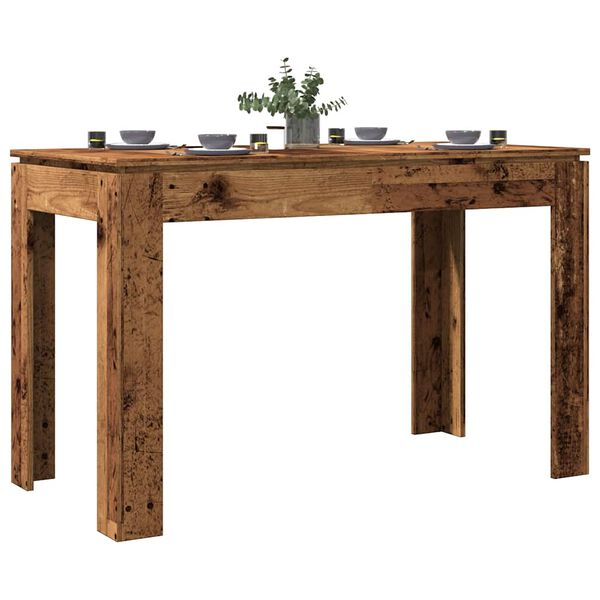 vidaXL Table à manger vieux bois 120x60x76 cm bois d'ingénierie