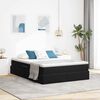 vidaXL Lit avec rangement et matelas Noir 140 x 200 cm Velours