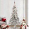 vidaXL Sapin de No&euml;l avec 300 LED avec support Argent 240 cm PET