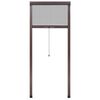 Moustiquaire enroulable marron pour fenêtre 60 x 150 cm