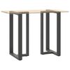 vidaXL Pieds de table de bar en T, 2 pi&egrave;ces, anthracite, 60 x 35 x (100-101) cm, acier