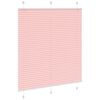 vidaXL Store pliss&eacute; rose 120x100 cm largeur du tissu 119,4cm polyester