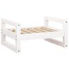vidaXL Lit pour chien Blanc 55,5x45,5x28 cm Bois de pin solide