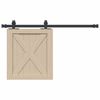 vidaXL Kit de porte d'armoire coulissante 91 cm acier au carbone