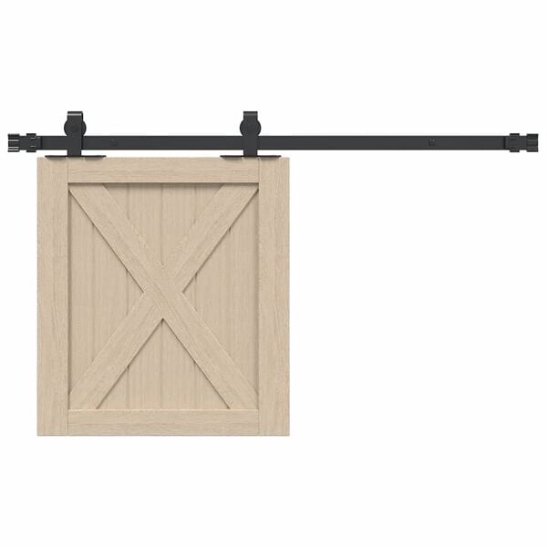 vidaXL Kit de porte d'armoire coulissante 91 cm acier au carbone