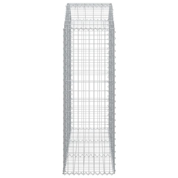 vidaXL Panier de gabions arqu&eacute; 150x50x140/160 cm Fer galvanis&eacute;