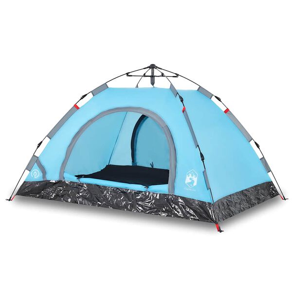 vidaXL Tente de camping 2 personnes bleu libération rapide