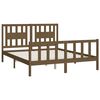 vidaXL Cadre de lit sans matelas marron bois massif