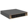 vidaXL &Eacute;tag&egrave;re murale flottante 2 pcs Gris brillant 23x23,5x3,8 cm MDF