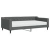 vidaXL Lit de jour avec matelas gris foncé 100x200 cm tissu