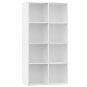 vidaXL Biblioth&egrave;que/Buffet Blanc 66x30x130 cm Bois d'ing&eacute;nierie