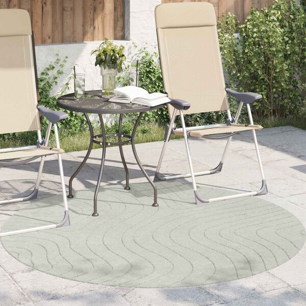 vidaXL Tapis de surface Rond PALMERAS Vert &Oslash; 200 CM Polyester