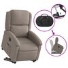 vidaXL Fauteuil inclinable électrique taupe tissu
