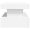 vidaXL Table basse avec lumi&egrave;res LED blanc 90x50x40 cm