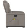 vidaXL Fauteuil inclinable de massage &eacute;lectrique Taupe Tissu