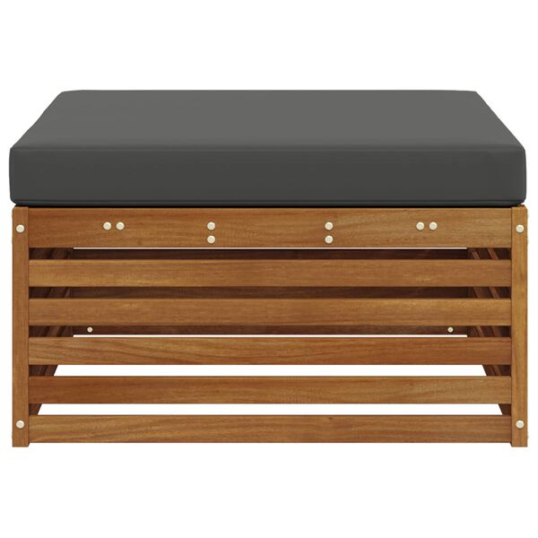 vidaXL Pouf d'Ext&eacute;rieur Bois d'Acacia Massif Naturel