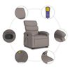 vidaXL Fauteuil inclinable de massage Taupe Tissu