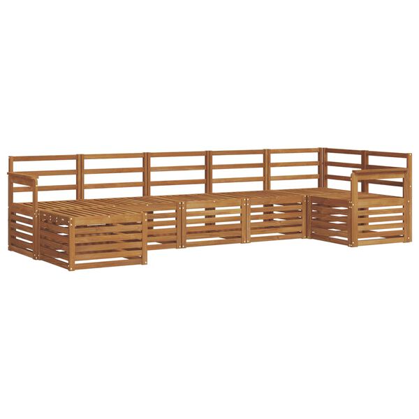 vidaXL Ensembles de canap&eacute;s 7 pcs Naturel Bois d'Acacia Massif