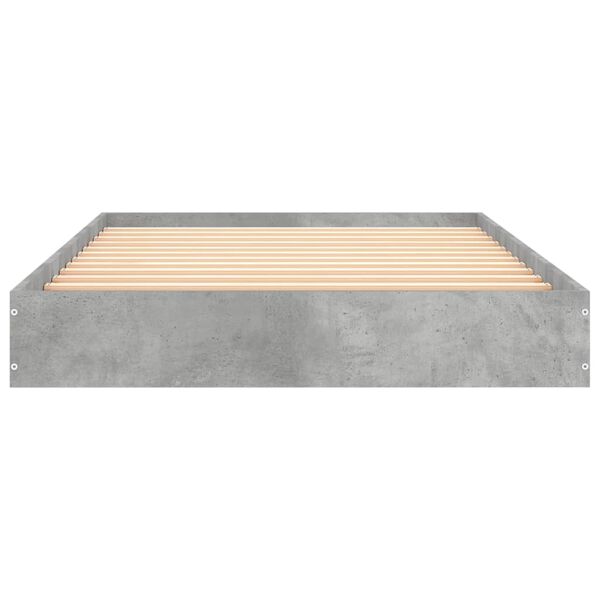 vidaXL Cadre de lit sans matelas gris b&eacute;ton 100x200 cm