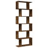 vidaXL &Eacute;tag&egrave;re s&eacute;paratrice de pi&egrave;ce &agrave; 6 niveaux ch&ecirc;ne fum&eacute; 70x24x193cm