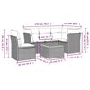 vidaXL Salon de jardin 6 pcs avec coussins gris résine tressée