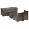 vidaXL Canap&eacute; de Jardin 5 Places Aspect Rotin PP Gris clair
