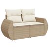 vidaXL Salon de jardin avec coussins 8 pcs beige r&eacute;sine tress&eacute;e
