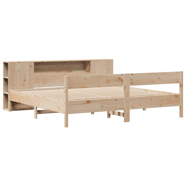 vidaXL Lit biblioth&egrave;que sans matelas 180x200 cm bois massif de pin