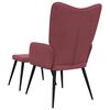vidaXL Chaise de relaxation avec tabouret Rouge bordeaux Tissu