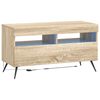 vidaXL Meuble TV LED Ch&ecirc;ne Sonoma Bois d'ing&eacute;nierie